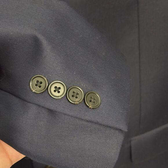 LRL Ralph Lauren Suit Sport Coat Mens 44L Navy Blue Two Button Preppy Classic - Picture 4 of 7